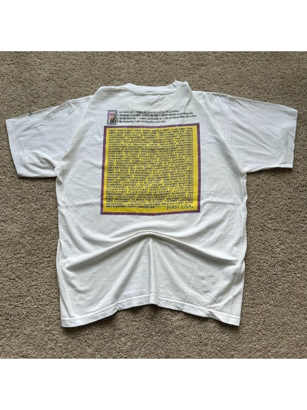 Vintage 90s VISA Credit Card T-Shirt First USA Bank Single Stitch Finance